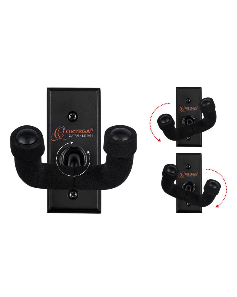 Ortega OGH-1 Guitar Wall Hanger - Black