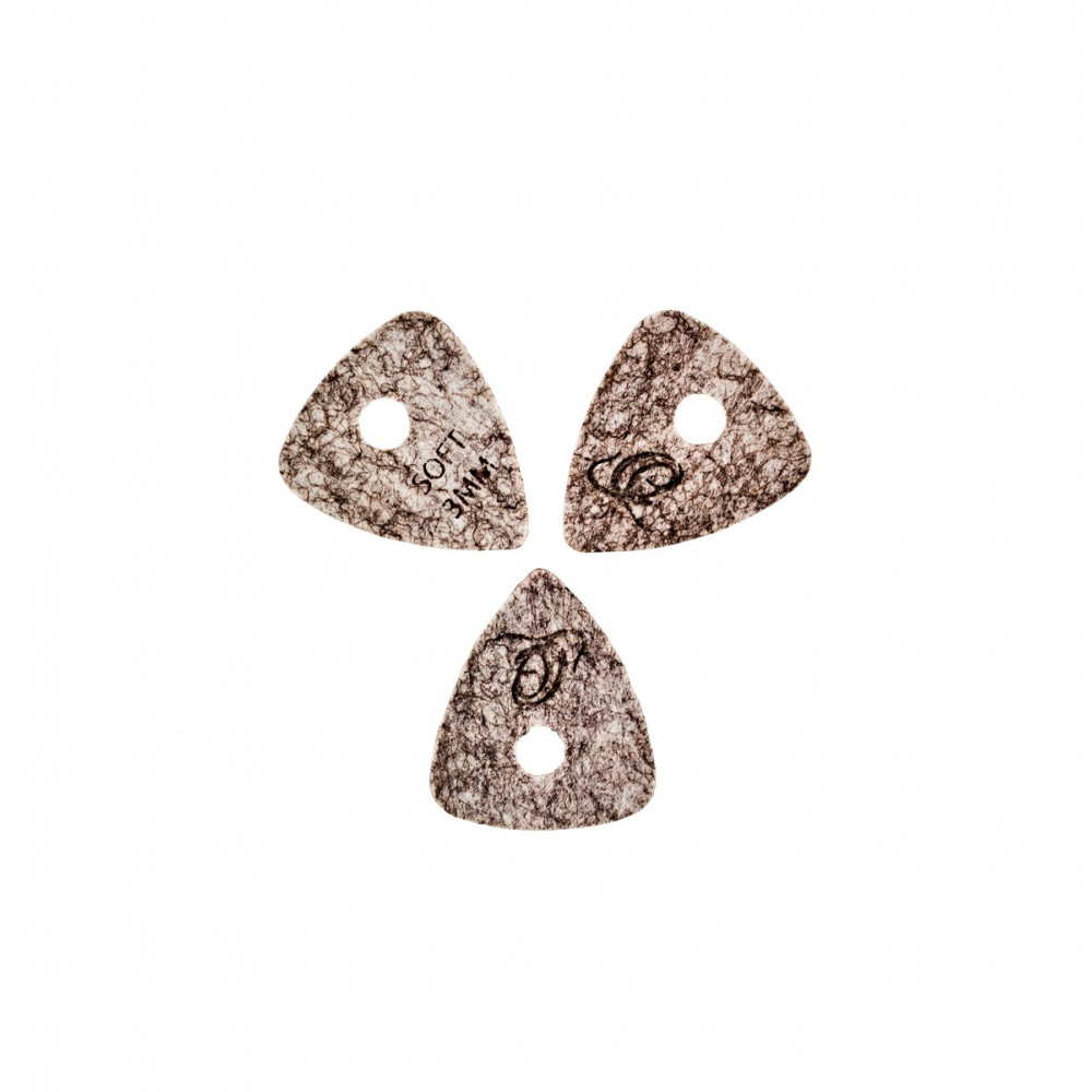 Ortega OGP-F-S3 Soft Felt Picks - Light Grey