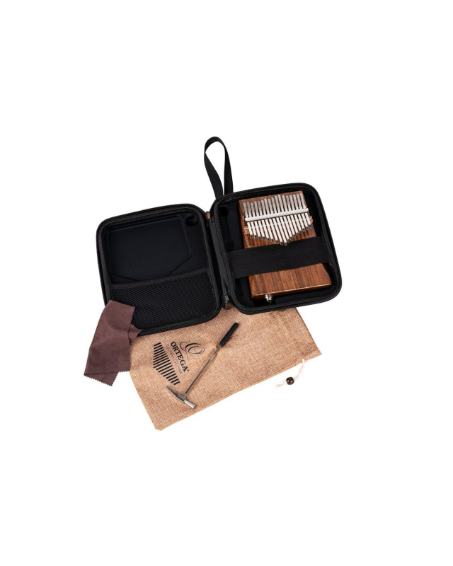 Ortega OKB1E Lizard Series Pickup Kalimba 17 Keys - Solid Acacia