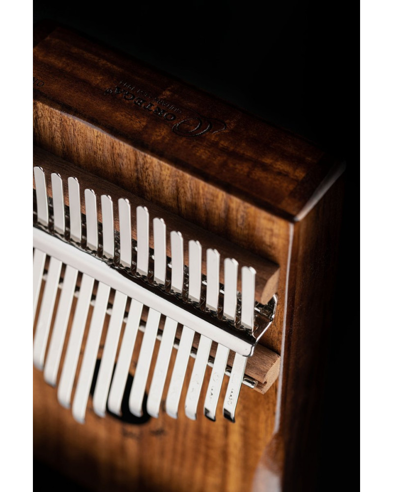 Ortega OKB1E Lizard Series Pickup Kalimba 17 Keys - Solid Acacia