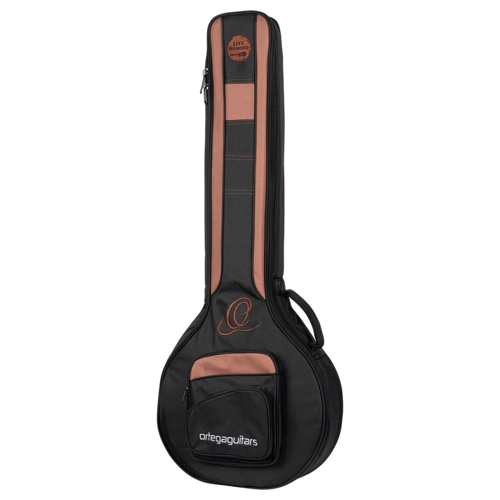 Ortega ONB-BJ-L Pro Series Lefty Banjo Bag - Black/Brown
