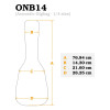 Ortega ONB14 Pro Series 1/4 Classical-Guitar-Bag - Brown/Black