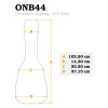 Ortega ONB44 Pro Series 4/4 Classical-Guitar-Bag - Brown/Black