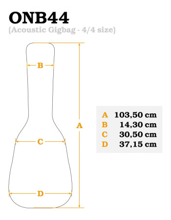 Ortega ONB44 Pro Series 4/4 Classical-Guitar-Bag - Brown/Black