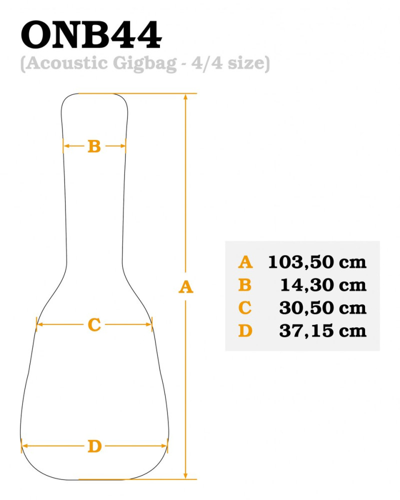 Ortega ONB44 Pro Series 4/4 Classical-Guitar-Bag - Brown/Black
