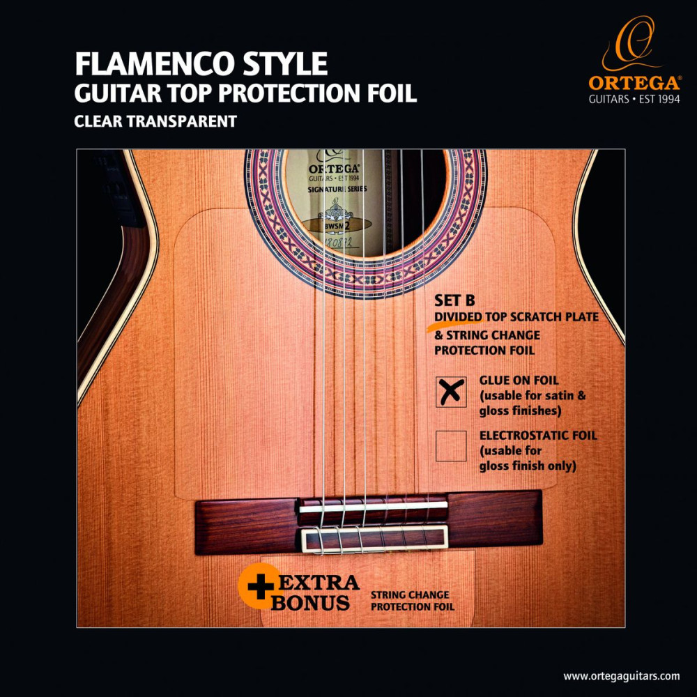 Ortega OPG-FLAM2 Divided Protection Foil - Transparent