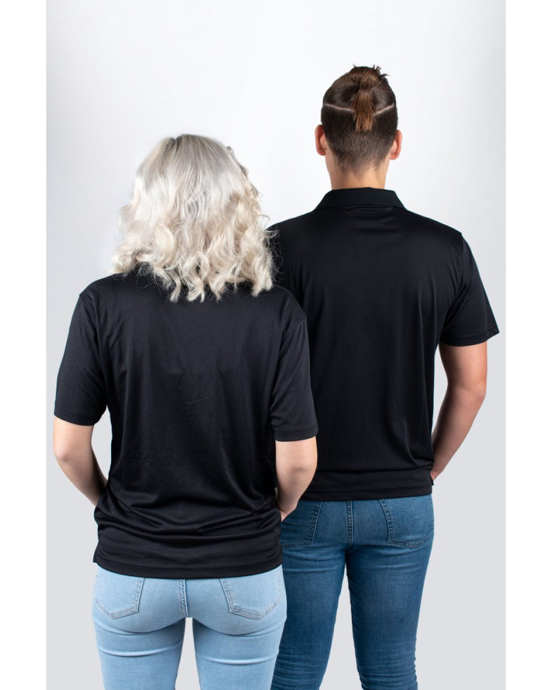 Ortega OPOLO-DLX-L Golf Polo Shirt, Black, embroidered
