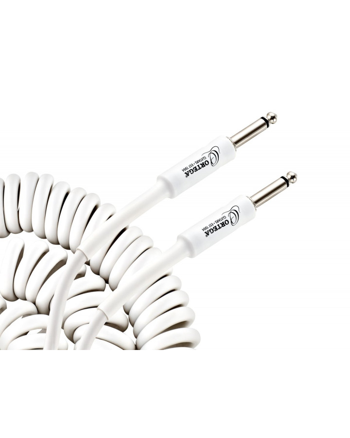 Ortega ORCCIS-30WH Retro Series Instrument Cable - 9m/30ft