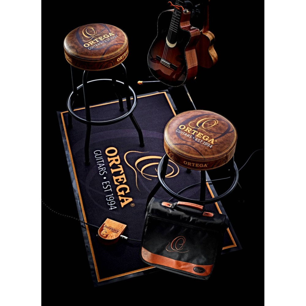 Ortega ORUG Anti-Slip Stage Rug - 140 x 80 cm Black/Logo