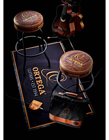 Ortega ORUG Anti-Slip Stage Rug - 140 x 80 cm Black/Logo