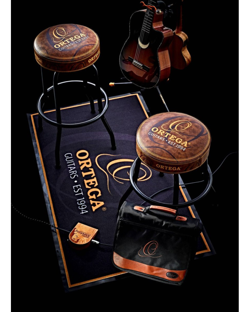 Ortega ORUG Anti-Slip Stage Rug - 140 x 80 cm Black/Logo