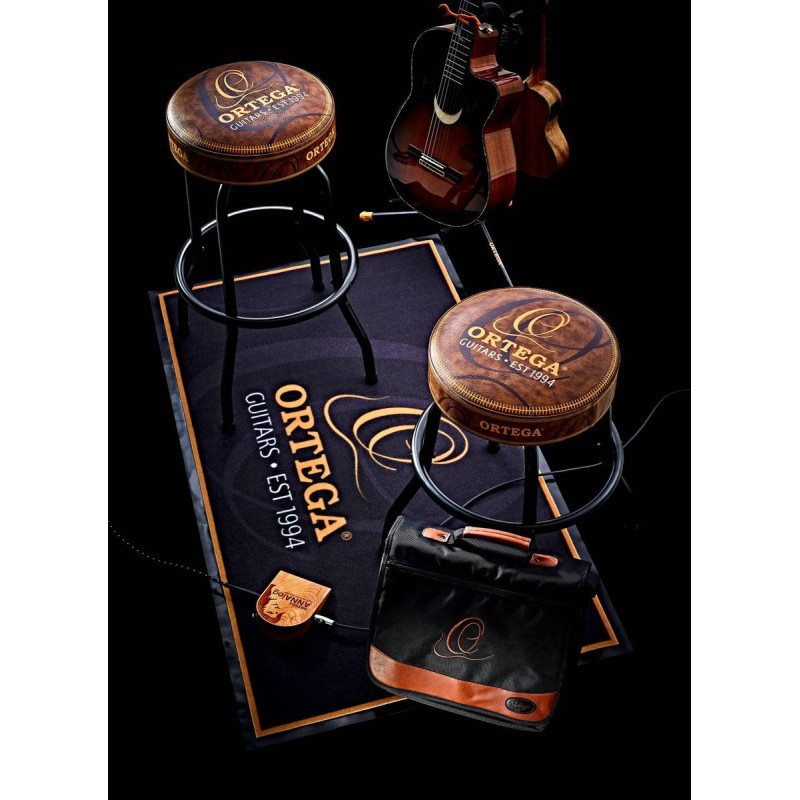 Ortega ORUG Anti-Slip Stage Rug - 140 x 80 cm Black/Logo
