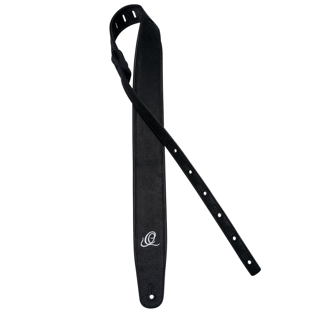 Ortega OSAR-1 Genuine-Leather Guitar-Strap - Black Hole