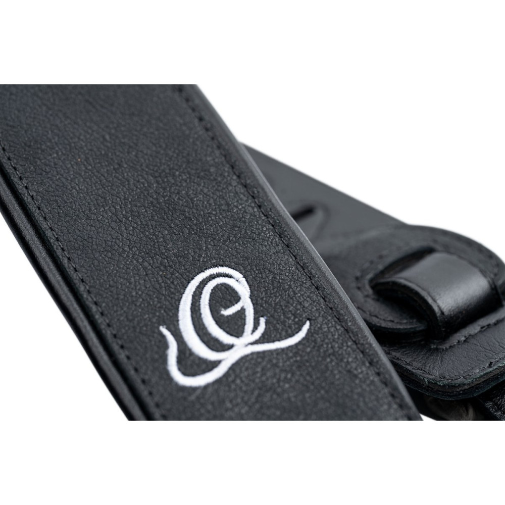 Ortega OSAR-1 Genuine-Leather Guitar-Strap - Black Hole