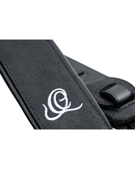 Ortega OSAR-1 Genuine-Leather Guitar-Strap - Black Hole