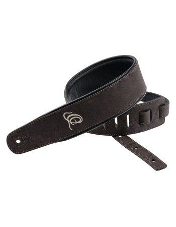 Ortega OSAR-2 Genuine-Leather Guitar-Strap - Deep Forest Brown