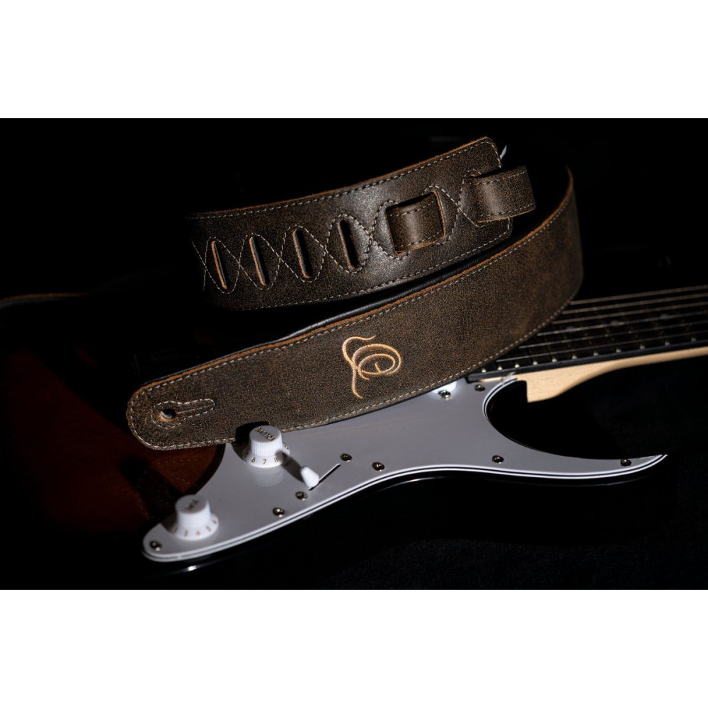 Ortega OSAR-3 Genuine-Leather Guitar-Strap - Desert Stone