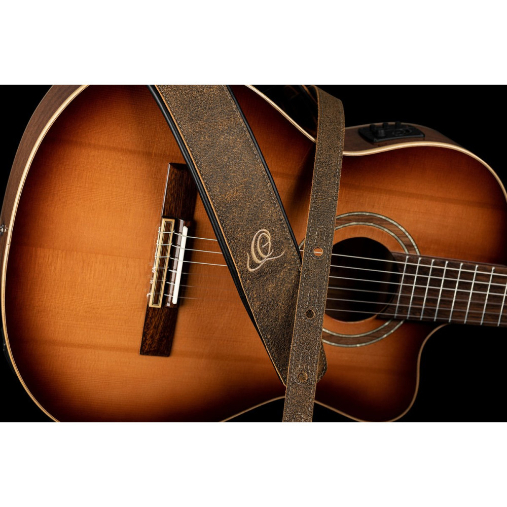 Ortega OSAR-3 Genuine-Leather Guitar-Strap - Desert Stone