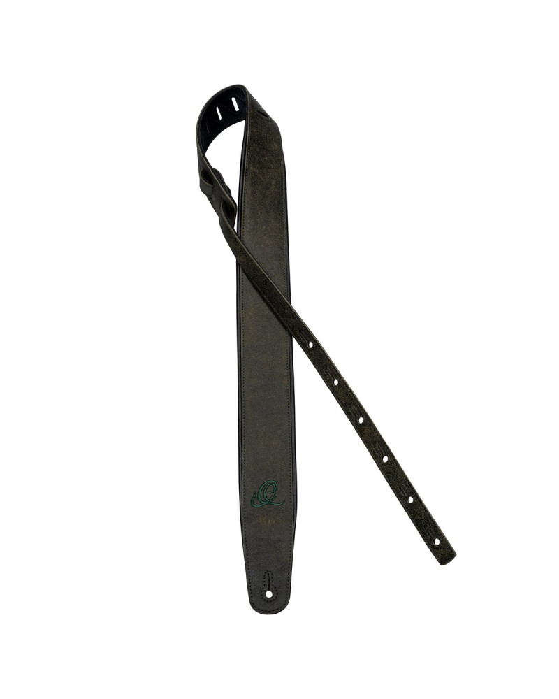 Ortega OSAR-4 Genuine-Leather Guitar-Strap - Olive Tree