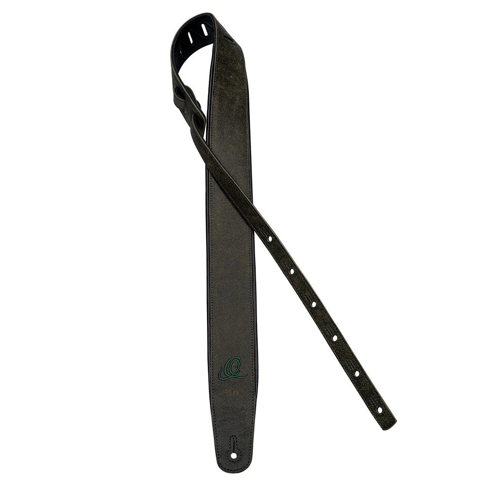 Ortega OSAR-4 Genuine-Leather Guitar-Strap - Olive Tree