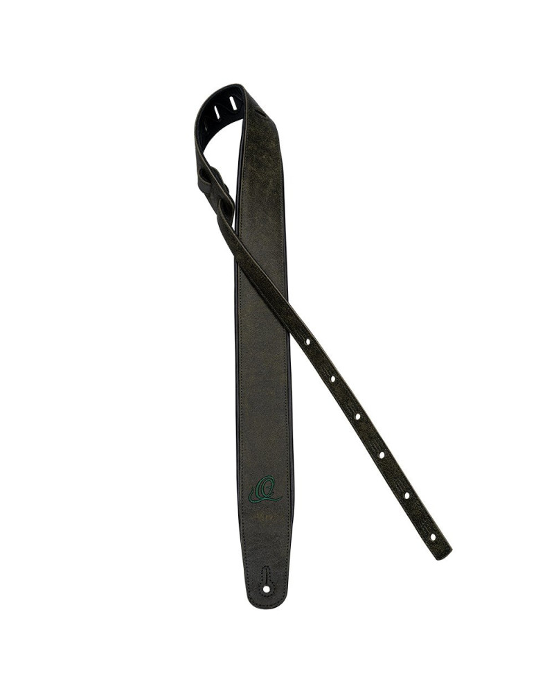 Ortega OSAR-4 Genuine-Leather Guitar-Strap - Olive Tree
