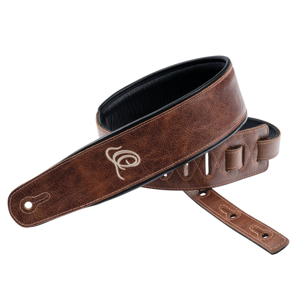 Ortega OSAR-6 Genuine-Leather Guitar-Strap - Vintage Desert Sand