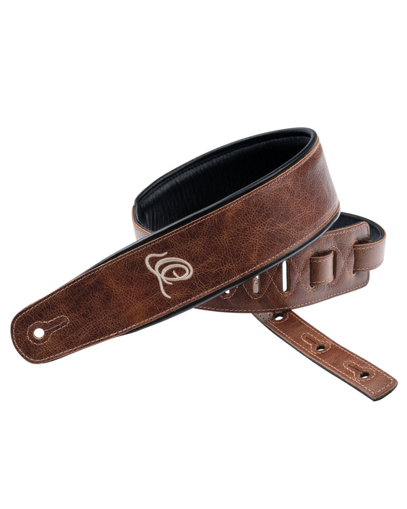 Ortega OSAR-6 Genuine-Leather Guitar-Strap - Vintage Desert Sand