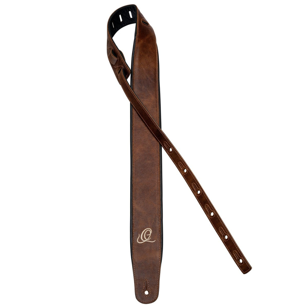 Ortega OSAR-6 Genuine-Leather Guitar-Strap - Vintage Desert Sand