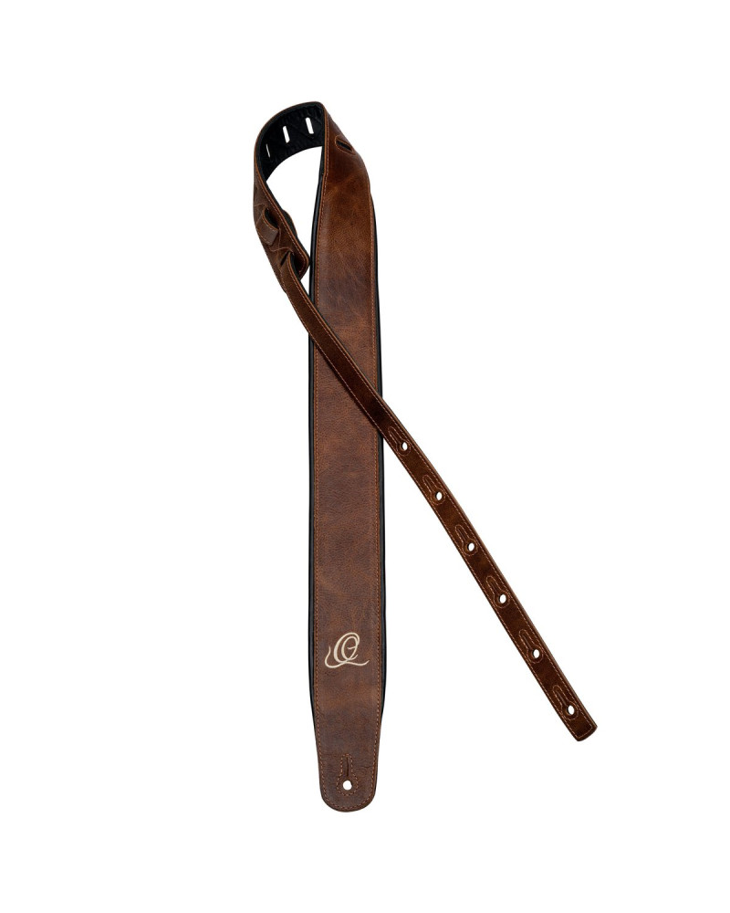 Ortega OSAR-6 Genuine-Leather Guitar-Strap - Vintage Desert Sand