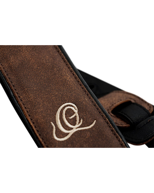 Ortega OSAR-7 Genuine-Leather Guitar-Strap - Sand Blasted Rock