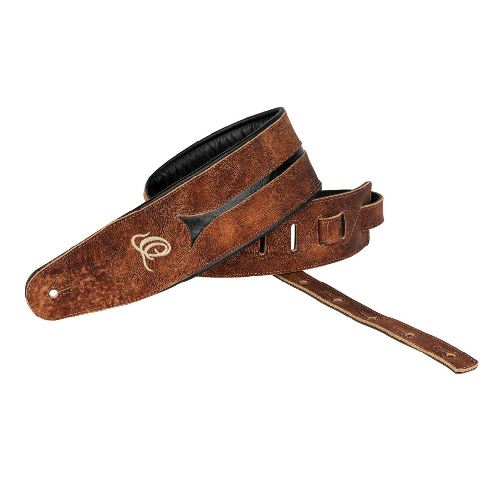 Ortega OSBS-1 Genuine-Leather Bass-Strap - Chestnut Tree