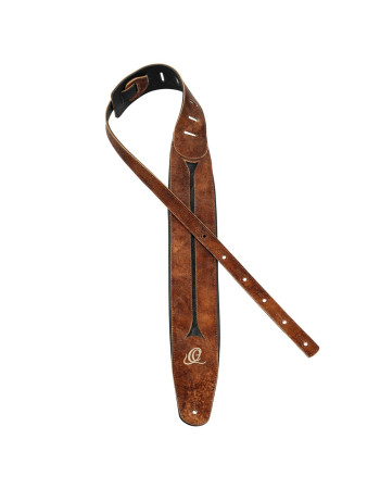 Ortega OSBS-1 Genuine-Leather Bass-Strap - Chestnut Tree