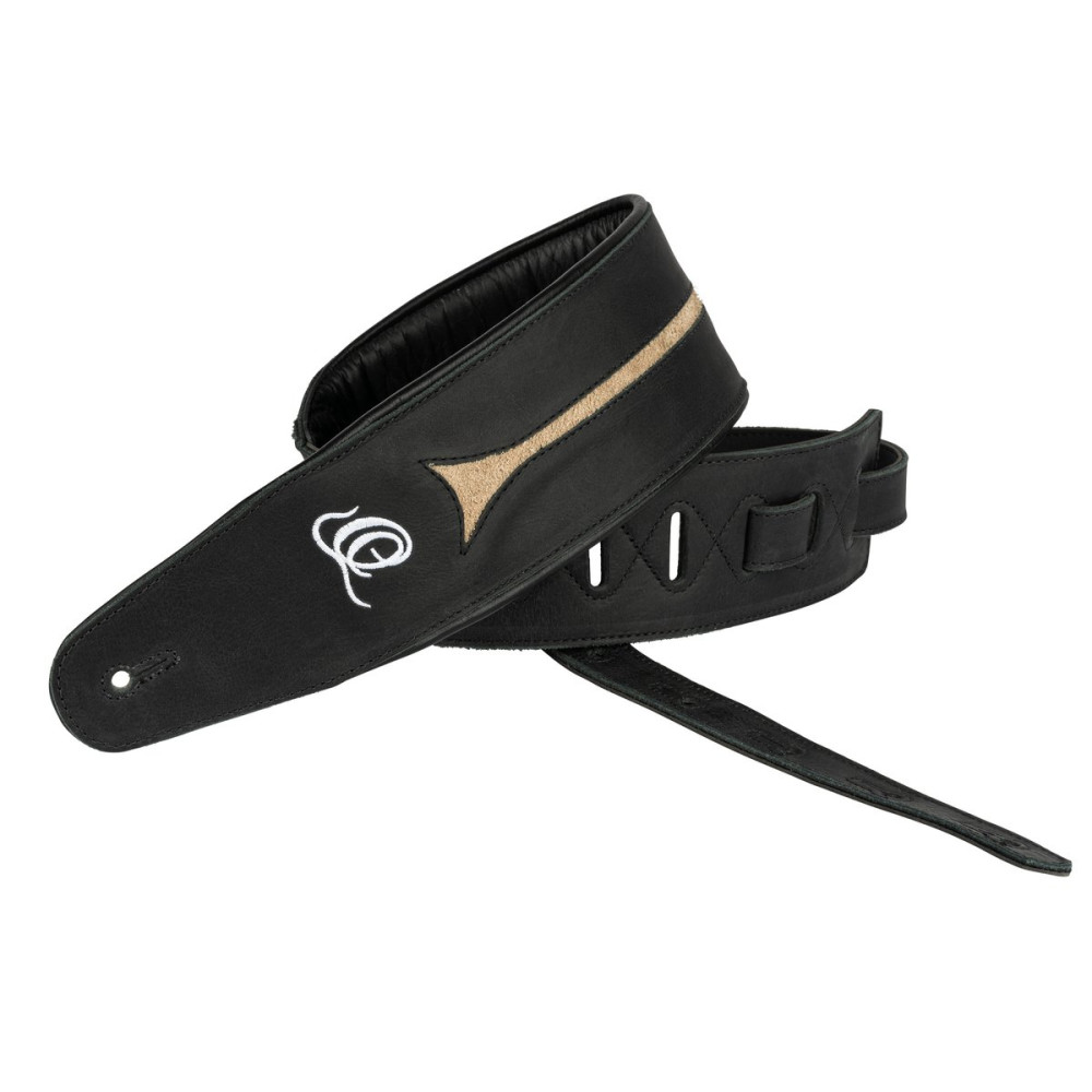 Ortega OSBS-2 Genuine-Leather Bass-Strap - Vintage Ash