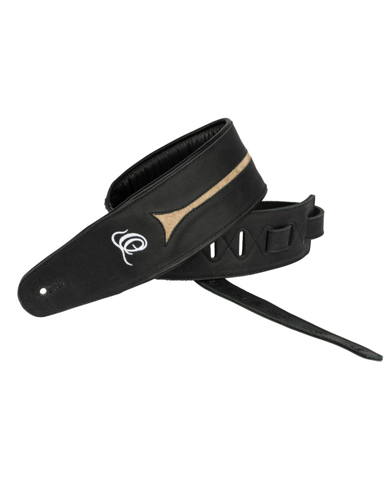 Ortega OSBS-2 Genuine-Leather Bass-Strap - Vintage Ash