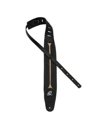 Ortega OSBS-2 Genuine-Leather Bass-Strap - Vintage Ash