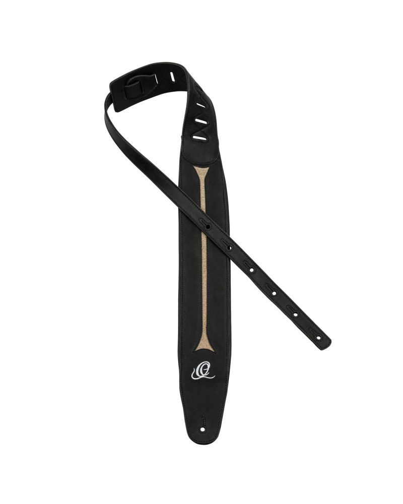 Ortega OSBS-2 Genuine-Leather Bass-Strap - Vintage Ash