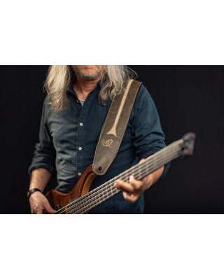 Ortega OSBS-3 Genuine-Leather Bass-Strap - Desert Stone