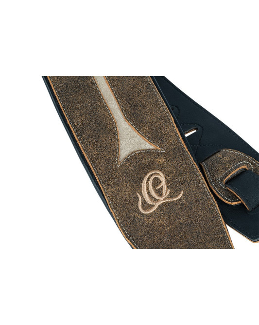 Ortega OSBS-3 Genuine-Leather Bass-Strap - Desert Stone