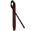 Ortega OSBY-5 Genuine-Leather Guitar-Strap - Byzantine Bordeaux