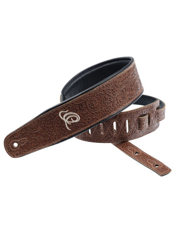 Ortega OSBY-6 Genuine-Leather Guitar-Strap - Byzantine Brown