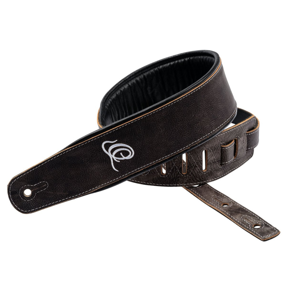 Ortega OSCL-1 Genuine-Leather Guitar-Strap - Roman Marble
