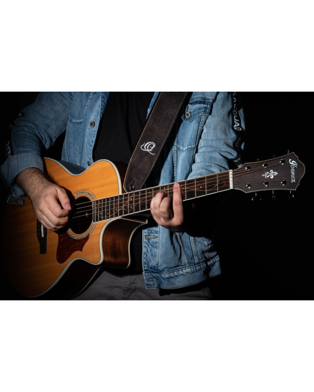 Ortega OSCL-1 Genuine-Leather Guitar-Strap - Roman Marble