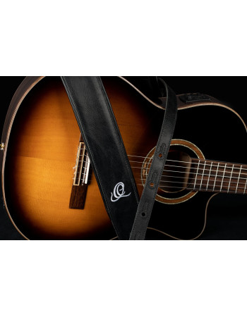 Ortega OSCL-3 Genuine-Leather Guitar-Strap - Vintage Ash