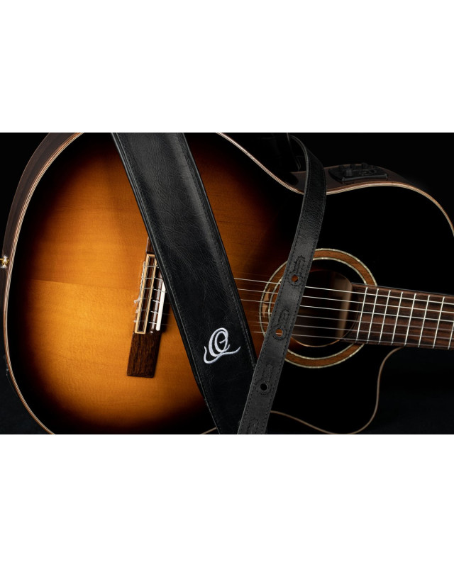 Ortega OSCL-3 Genuine-Leather Guitar-Strap - Vintage Ash