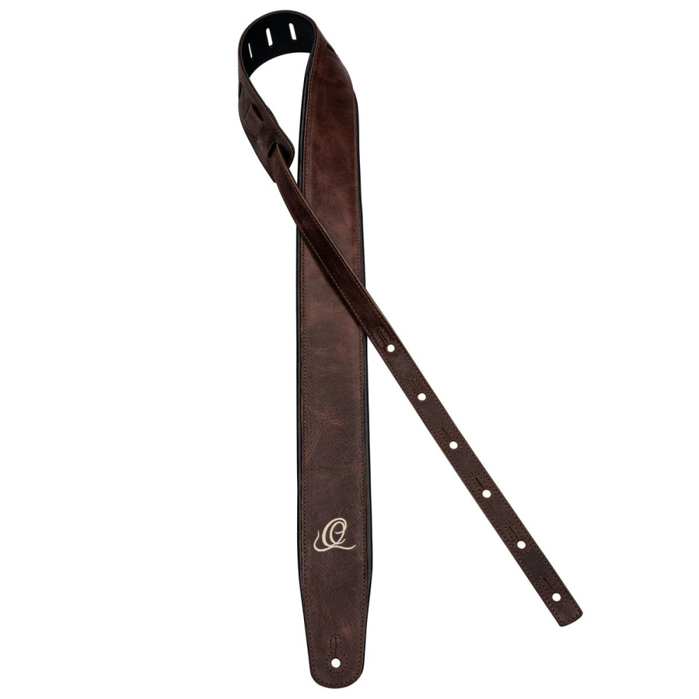 Ortega OSCL-4 Genuine-Leather Guitar-Strap - Vintage Brown