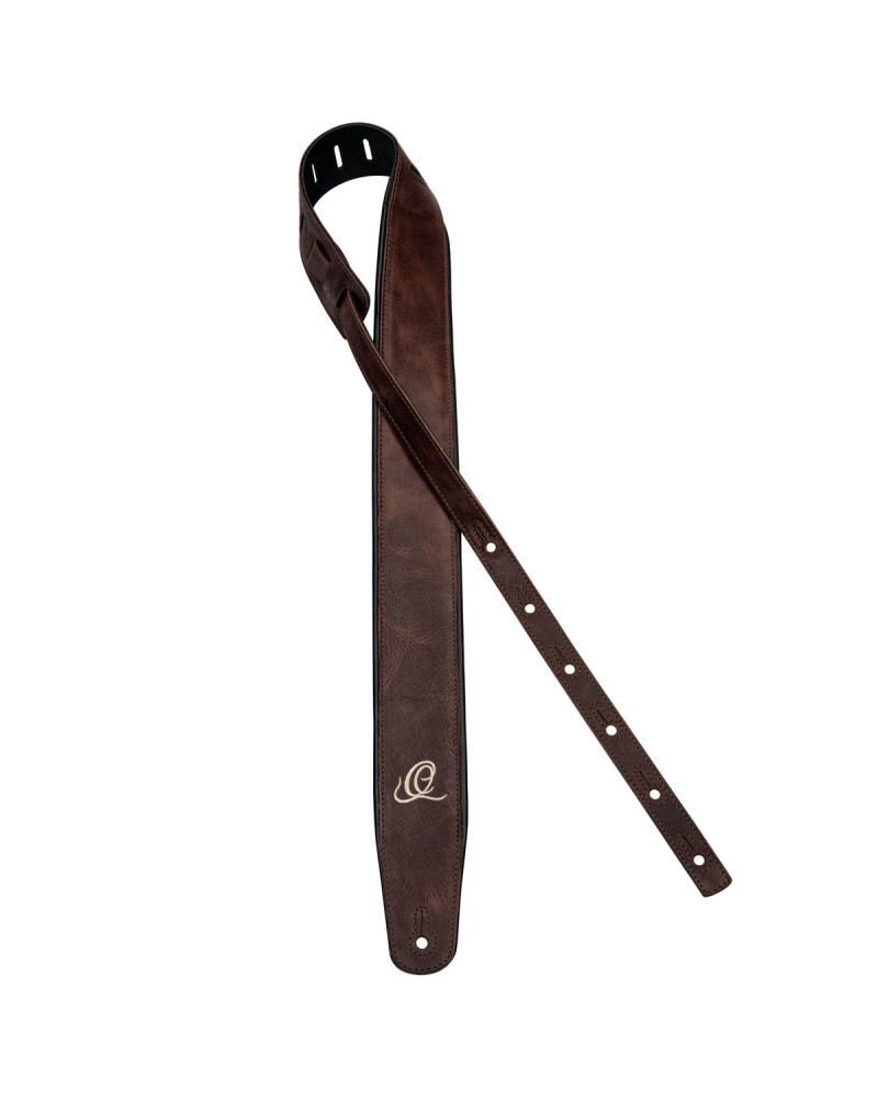 Ortega OSCL-4 Genuine-Leather Guitar-Strap - Vintage Brown