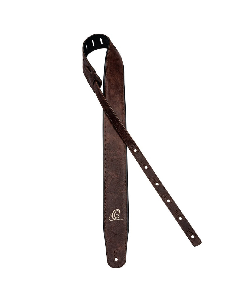 Ortega OSCL-4 Genuine-Leather Guitar-Strap - Vintage Brown