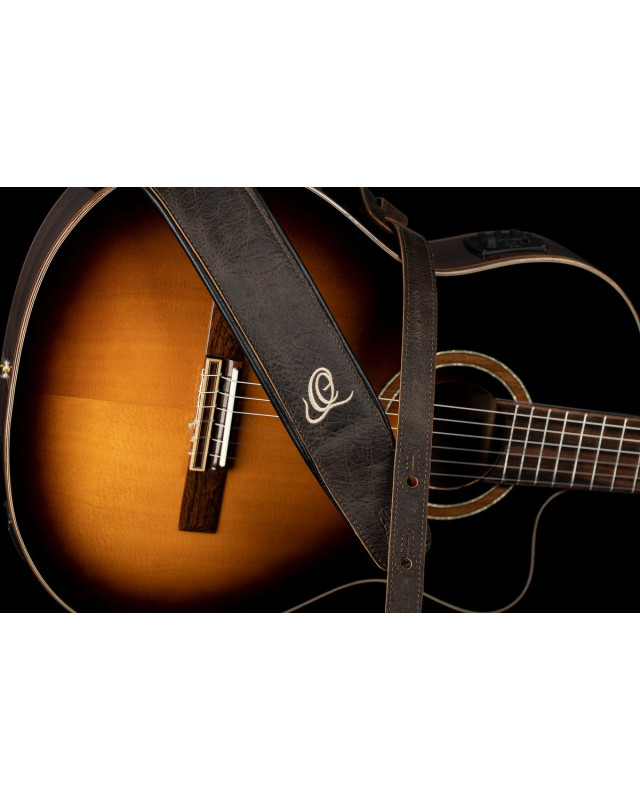 Ortega OSCL-6 Genuine-Leather Guitar-Strap - Vintage Bronze