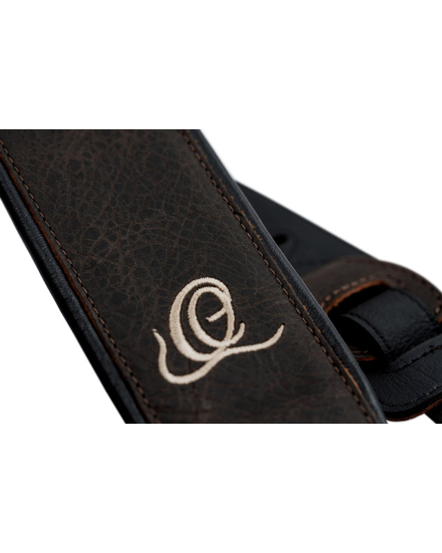 Ortega OSCL-6 Genuine-Leather Guitar-Strap - Vintage Bronze