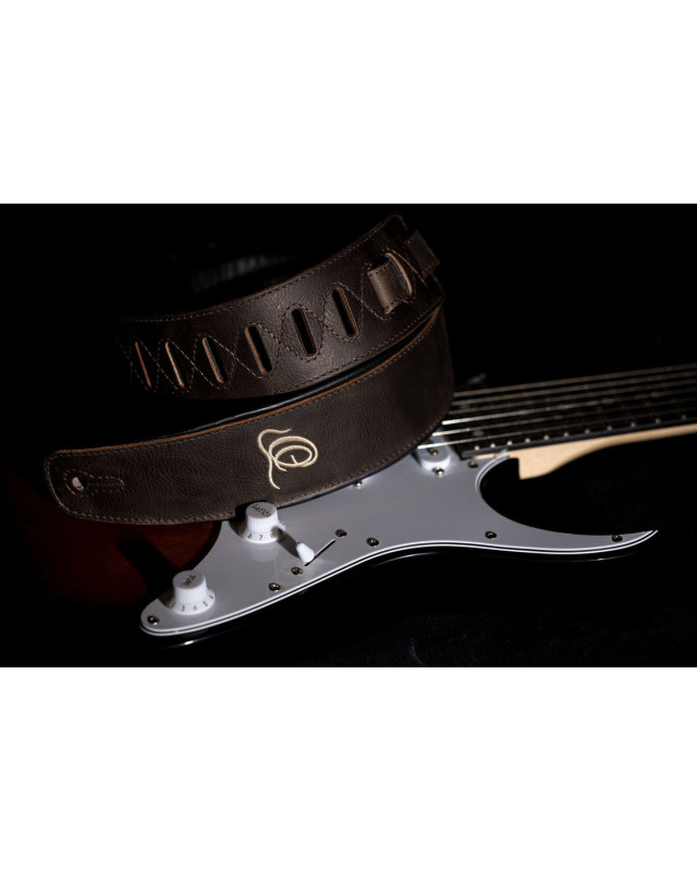 Ortega OSCL-6 Genuine-Leather Guitar-Strap - Vintage Bronze